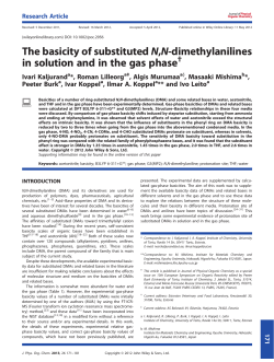 The basicity of substituted N,N-dimethylanilines in solution and in