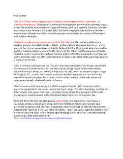 Ku Klux Klan - Whitman Middle School