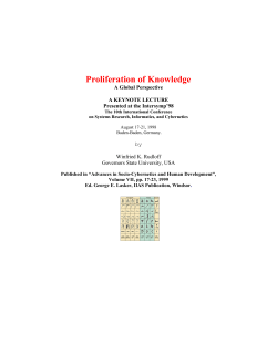 Proliferation of Knowledge - Governors State University