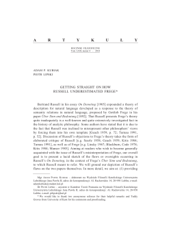 Getting Straight on How Russell Underestimated Frege