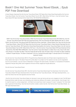 One Hot Summer Texas Novel EbookFree Epub