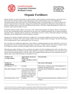 Organic Fertilizers - Cornell Cooperative Extension Rockland County