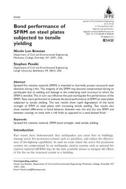 Bond performance of SFRM on steel plates subjected to