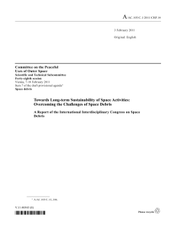 Towards Long-term Sustainability of Space Activities