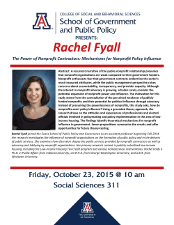 Mechanisms for Nonprofit Policy Influence