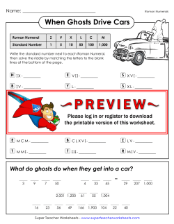 Math Riddle: Ghost Drivers (Roman Numerals)