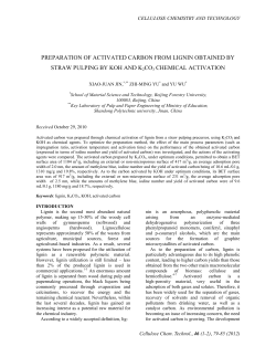 preparation of activated carbon from lignin obtained by straw