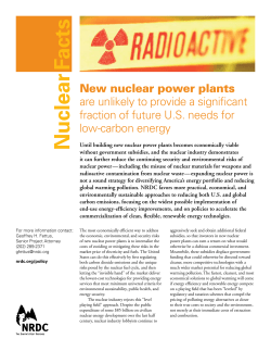 New Nuclear Power Plants Are Not a Solution for America`s