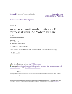 Interacciones narrativas árabe, cristiana y judía: convivencia literaria
