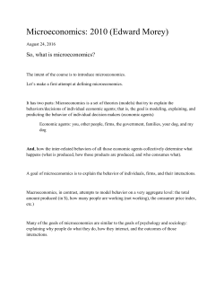 Microeconomics: 2010 (Edward Morey)