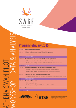 Program - Science in Australia Gender Equity