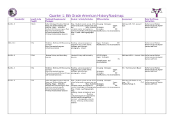 Quarter 1: 8th Grade American History Roadmap: