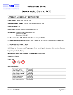 Acetic Acid, Glacial, FCC