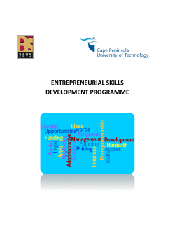 entrepreneurial skills development programme