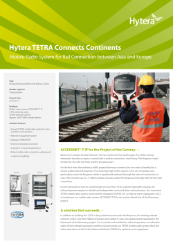 Hytera TETRA Connects Continents