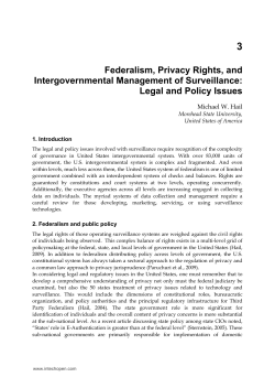 Federalism, Privacy Rights, and Intergovernmental