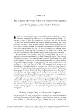 The Analysis of Foreign Policy in Comparative