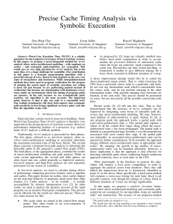 Precise Cache Timing Analysis via Symbolic Execution