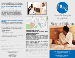 Sleep in Children - Etobicoke Brampton Sleep Clinic