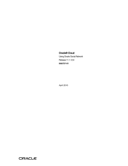 Getting Started with Oracle Social Network