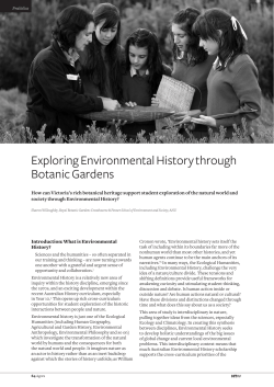 Exploring Environmental History through Botanic Gardens