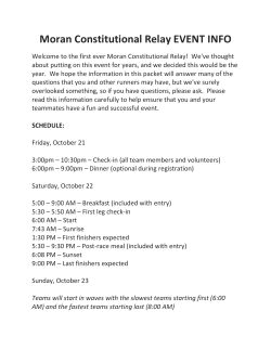 2016 Event Notes Packet and Map