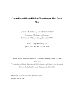 preprint - Geophysical Sciences