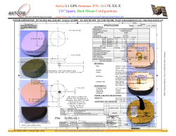 Active L1 GPS Antennas, P/N: 1G15X-XX-X 2.0&rdquo; Square