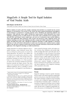 MagaZorb: A Simple Tool for Rapid Isolation of Viral Nucleic Acids