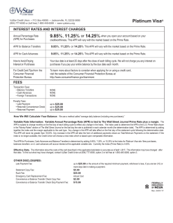 Platinum Visa Disclosure