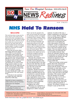 NHS Held To Ransom - SOHS North Devon Save Our Hospital