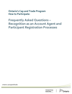 CITSS Frequently Asked Questions - RAA and PR