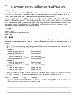 Color Variation over Time in Rock Pocket Mouse Populations
