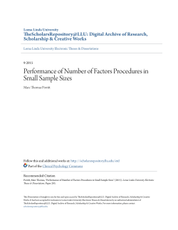 Performance of Number of Factors Procedures in Small Sample Sizes