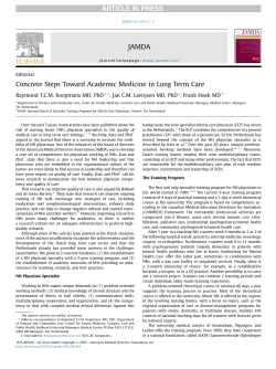Concrete Steps Toward Academic Medicine in Long Term