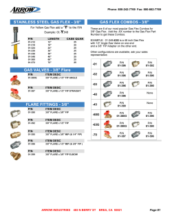 3/8" GAS FLEX COMBOS - 3/8"