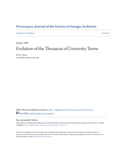 Evolution of the Thesaurus of University Terms