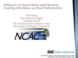 Influence of Quasi-Static and Dynamic Loading Directions on Roof