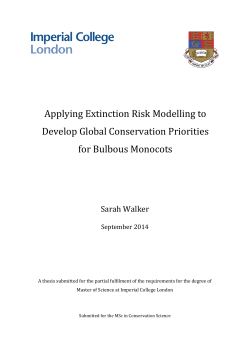 Applying Extinction Risk Modelling to Develop Global Conservation