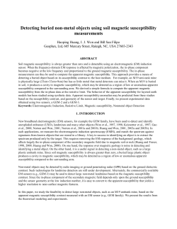 Detecting buried non-metal objects using soil magnetic - Geo-Em