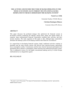 the activies and income tructure of banks operating in the mexican