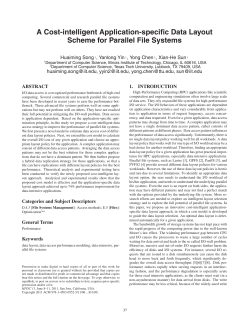 A Cost-intelligent Application-specific Data Layout Scheme