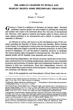African Charter on Human and Peoples` Rights