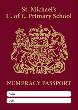 Numeracy Passport Document