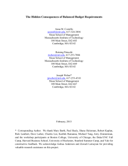 The Hidden Consequences of Balanced Budget