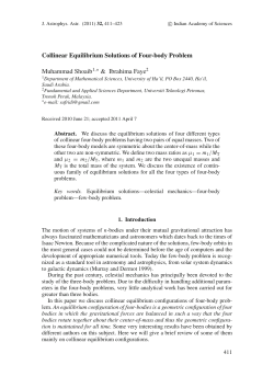 Collinear Equilibrium Solutions of Four