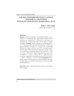 the relationship between lateral movement and power in female