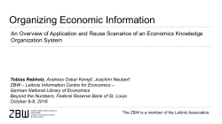 Organizing Economic Information - Economic Research