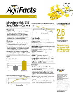 MicroEssentials&reg; S15&trade; Seed Safety Canola