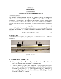 EGI8. Conservaton of Linear Momentum